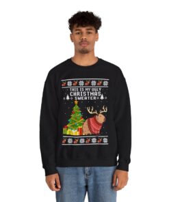 This Is My Ugly Christmas Capybara Christmas Sweatshirt For Men