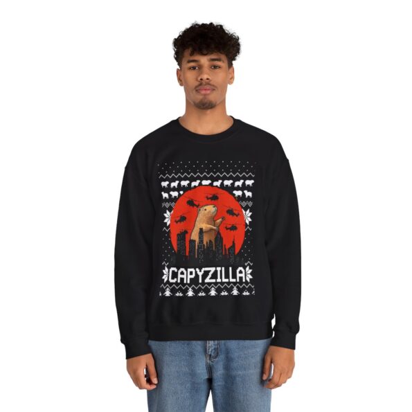Monster Capybara Christmas Sweatshirt For Men