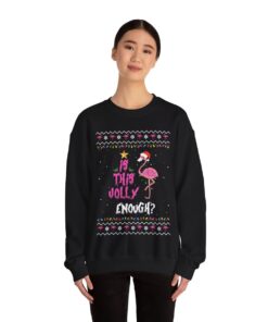 Alternative view of Funny Jolly Flamingo Ugly Christmas Sweatshirt Womens