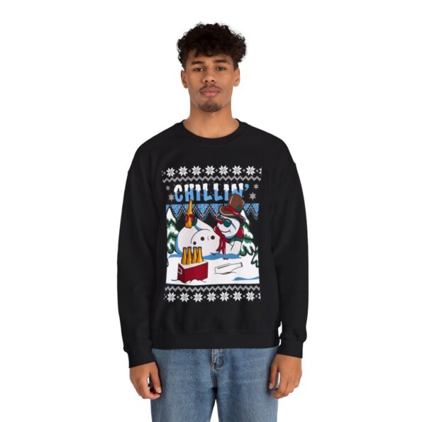 Chilling Snowman Christmas Sweatshirt For Men