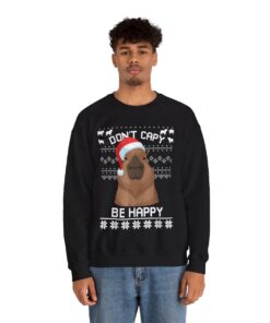 Dont Capy Be Happy Capybara Christmas Sweatshirt For Men