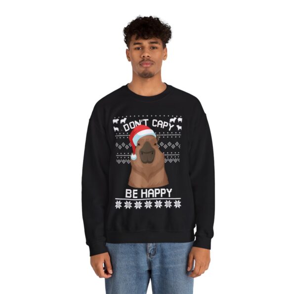 Dont Capy Be Happy Capybara Christmas Sweatshirt For Men