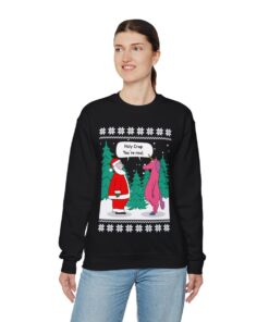 Santa Unicorn Fiction Ugly Christmas Sweatshirt Womens 9