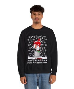 Ho Ho Hold My Beer Santa Christmas Sweatshirt For Men