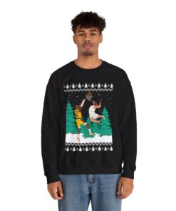 Jesus Dunking Lebron James Christmas Sweatshirt For Men