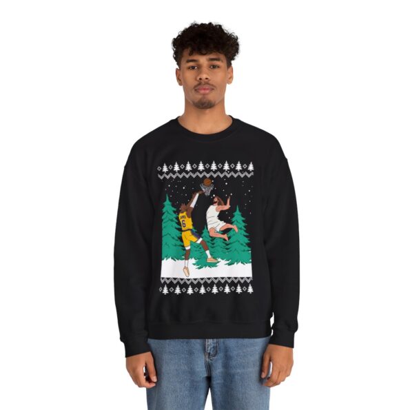 Jesus Dunking Lebron James Christmas Sweatshirt For Men