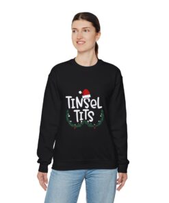 Tinsel Tits Ugly Christmas Sweatshirt Womens