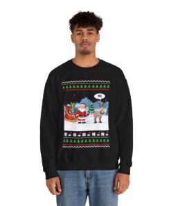 Hilarious Santa Reindeer Christmas Sweatshirt For Men