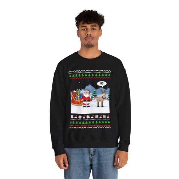 Hilarious Santa Reindeer Christmas Sweatshirt For Men