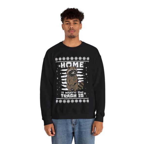 Home Is Where The Trash Is Raccoon Christmas Sweatshirt For Men