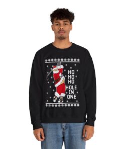Ho Ho Ho Hold In One Santa Christmas Sweatshirt For Men