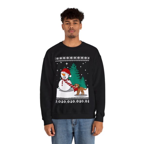 Funny Snowman And Dog Christmas Sweatshirt For Men