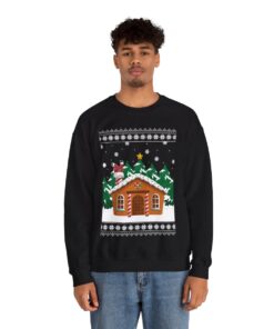 Gingerbread House Christmas Sweatshirt For Men