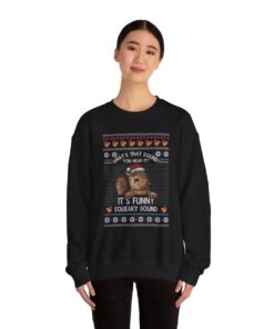 Alternative view of Squirrel Christmas Sweatshirt Ugly