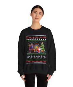 Santa Bending Over Christmas Tree Women's Ugly Sweater