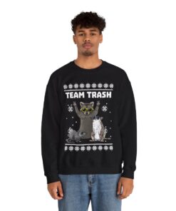 Team Trash Opossum Raccoon Rat Animals Garbage Christmas Sweatshirt For Men