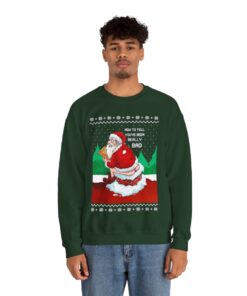Naughty Santa Going Toilet Men's Ugly Christmas Sweatshirt