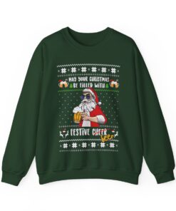 Alternative view of Christmas Be Filled With Beer Men's Ugly Sweatshirt