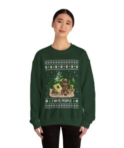 Canada Bear I Hate People Ugly Christmas Sweatshirt For Women