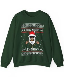 Alternative view of Big Nick Energy Cool Santa Ugly Christmas Sweatshirt For Women