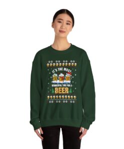 Alternative view of It's The Most Wonderful Time For A Beer Ugly Sweater For Unisex