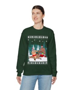 Beer Party Santa Barry Wood Ugly Christmas Sweatshirt Womens
