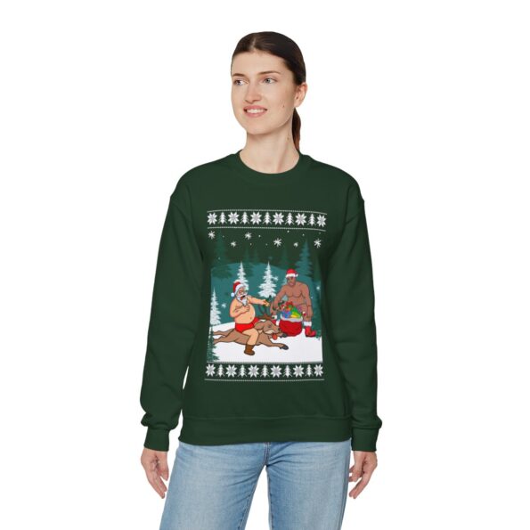 Beer Party Santa Barry Wood Ugly Christmas Sweatshirt Womens