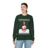 Santa Peeing Beverage Ugly Christmas Sweatshirt Womens