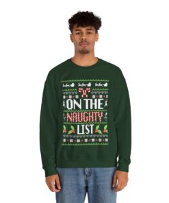 On The Naughty List Christmas Sweatshirt For Men