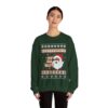 Dont Stop Believin Black Santa Claus Ugly Christmas Sweatshirt Womens