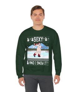Alternative view of Santa Naughty Christmas Sweatshirt For Men