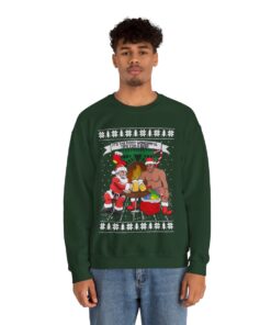 Santa Barry Wood Drinking Beer Christmas Sweatshirt For Men