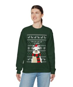 Llama Ugly Christmas Sweatshirt Womens