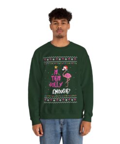 Funny Jolly Flamingo Christmas Sweatshirt For Men
