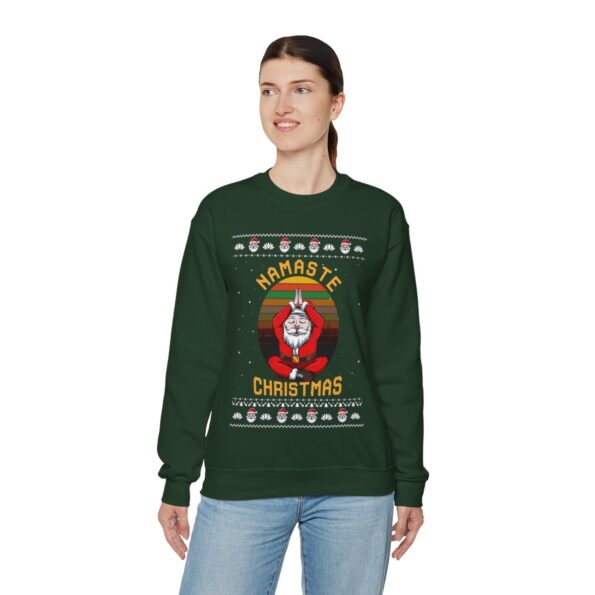 Yoga Santa Ugly Christmas Sweatshirt Womens