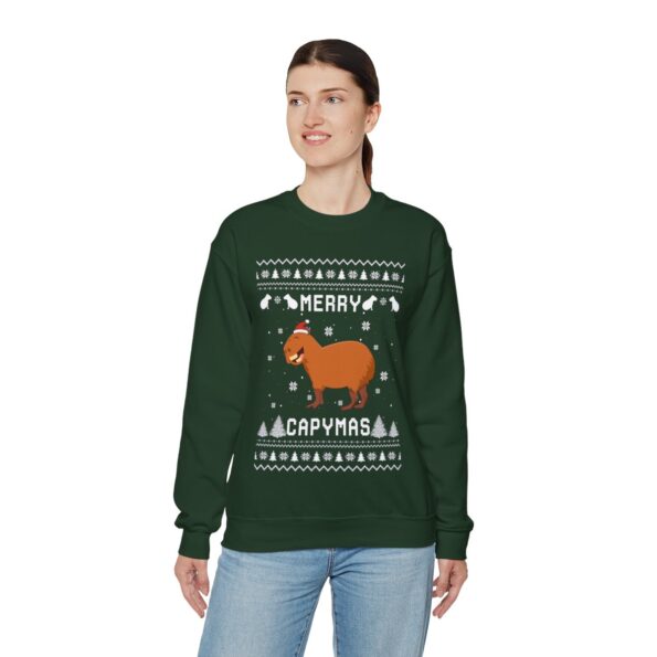 Merry Capymas Ugly Christmas Sweatshirt Womens
