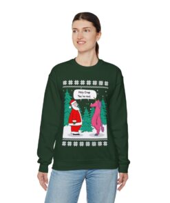 Santa Unicorn Fiction Ugly Christmas Sweatshirt Womens