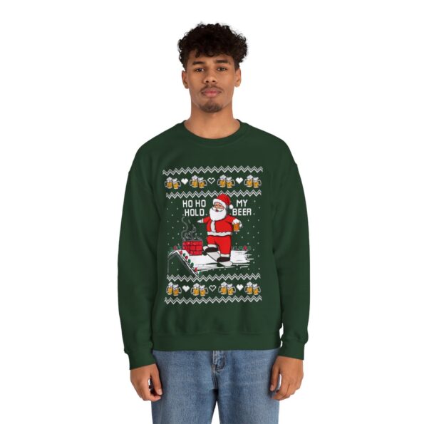 Santa Ho Ho Hold My Beer Christmas Sweatshirt For Men