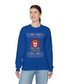 Poutine Is My Routine Canadian Funny Ugly Christmas Sweatshirt For Unisex