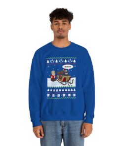 Santa Reindeer Ugly Xmas Sweatshirt