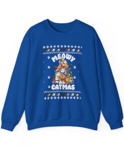 Meowy Catmas Christmas Sweatshirt Ugly For Unisex