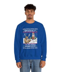 Brodolf The Red Nose Gainzdeer Ugly Xmas Sweatshirt Adults