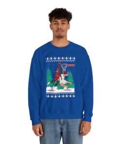 Michael Jordan Dunking Jesus Ugly Xmas Sweatshirt