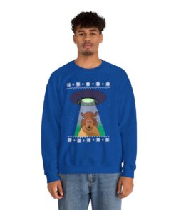 Capybara Alien Ugly Xmas Sweatshirt