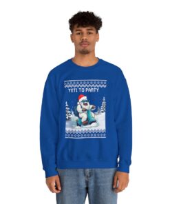 Yeti To Party Funny Bigfoot With Snow Ugly Xmas Sweatshirt