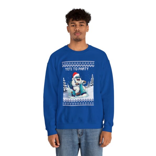 Yeti To Party Funny Bigfoot With Snow Ugly Xmas Sweatshirt