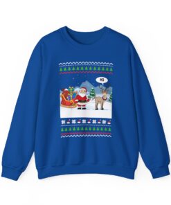 Tacky Santa Reindeer Ugly Xmas Sweatshirt