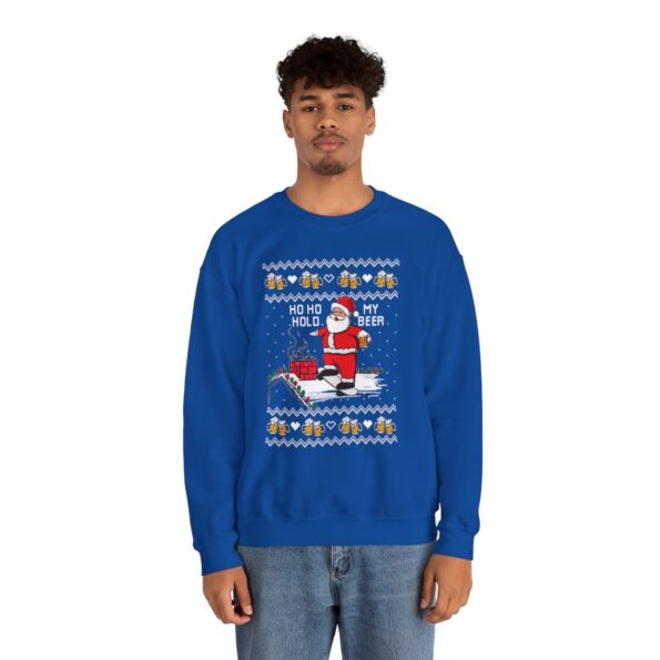 Santa Ho Ho Hold My Beer Christmas Sweatshirt Ugly