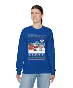 Alternative view of Tacky Santa Reindeer Ugly Xmas Sweatshirt