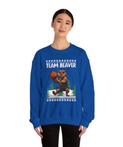 Alternative view of Team Beaver Ugly Xmas Sweatshirt